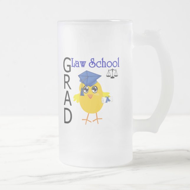 Law School Grad Frosted Glass Beer Mug (Right)