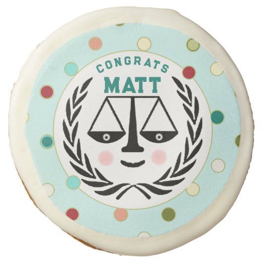 Law School Grad Gift Sugar Cookie (Front)