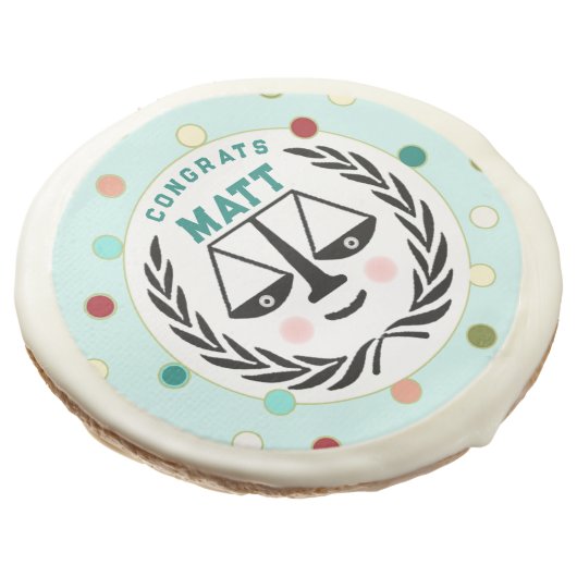 Law School Grad Gift Sugar Cookie (Angled)