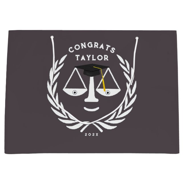 Law School Grad Large Gift Bag (Front)