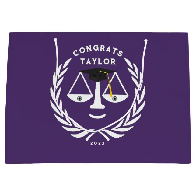 Law School Grad Large Gift Bag (Front)