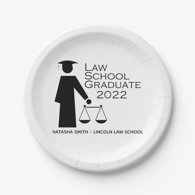 Law School Graduate 2022 Paper Plates (Front)