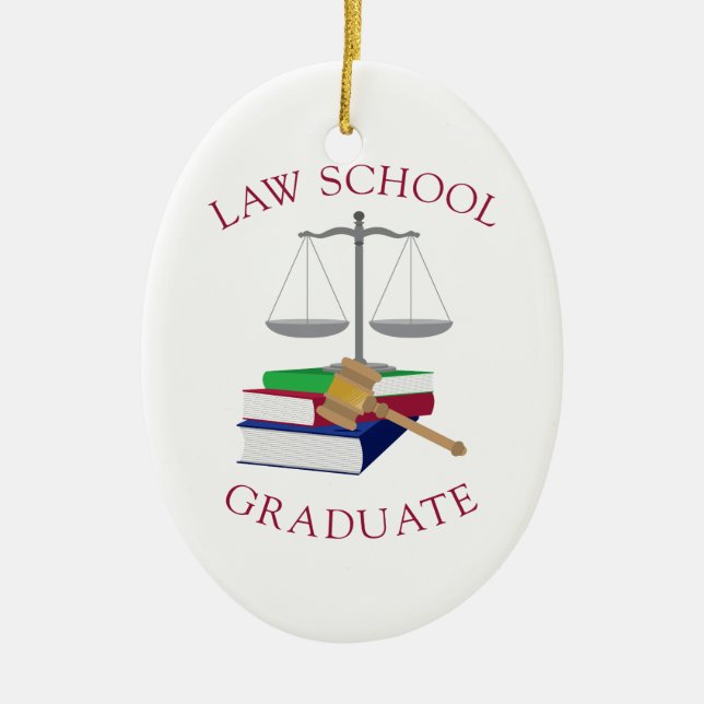 Law School Graduate Ceramic Ornament (Front)