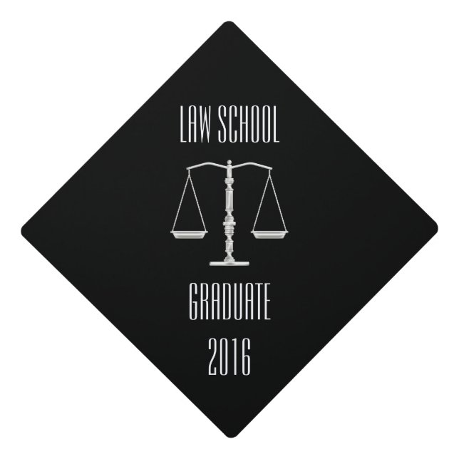 Law School GRADUATE Graduation Cap Topper (Front)