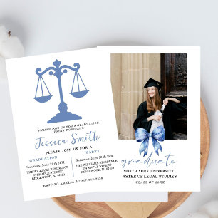 Law School Graduate University Party  Invitation