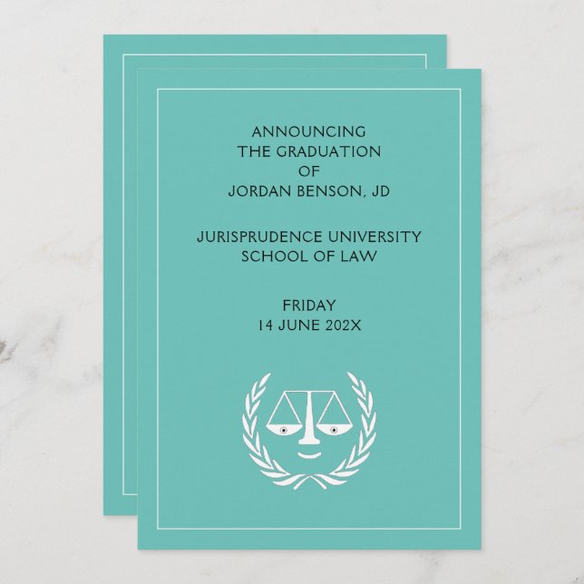 Law School Graduation Announcement (Front/Back)