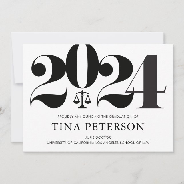Law School Graduation Announcement (Front)
