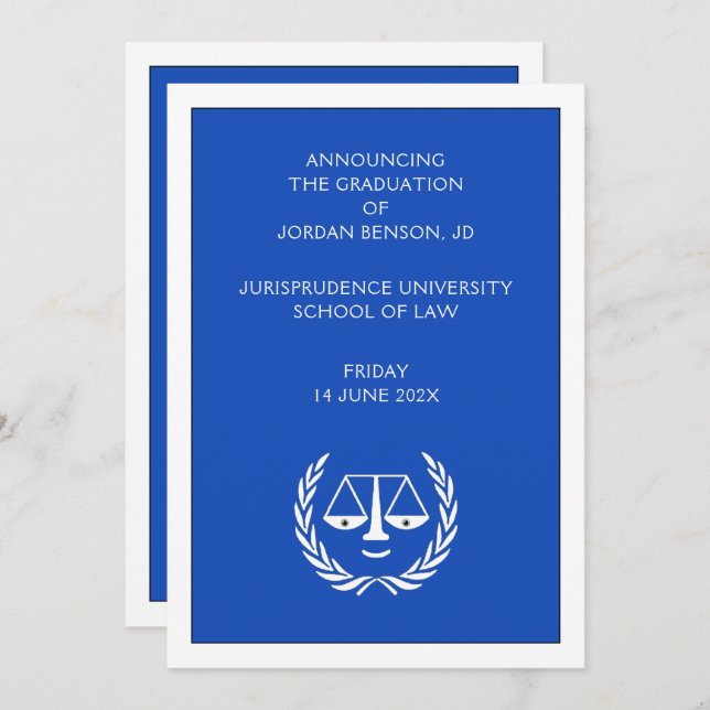 Law School Graduation Announcement (Front/Back)