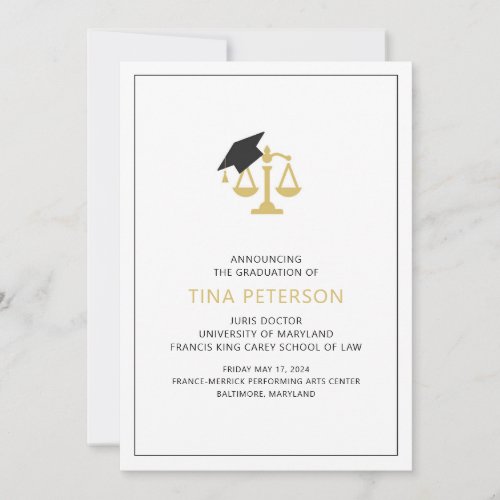 Law School Graduation Announcement