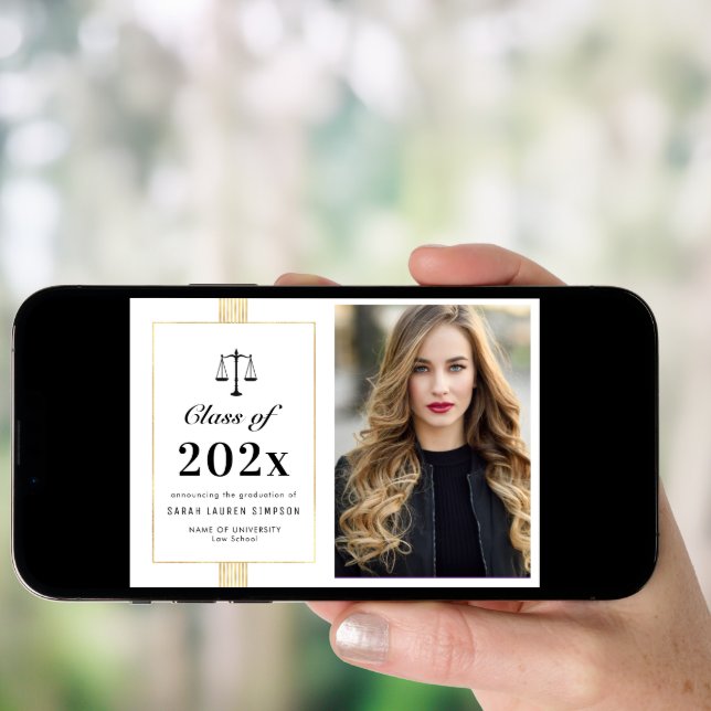 law school graduation announcement (Front Digital)