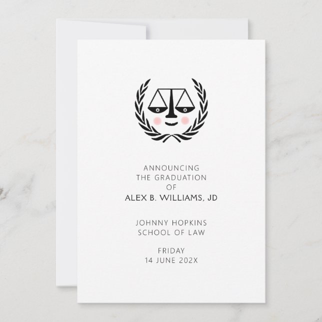 Law School Graduation Announcement (Front)