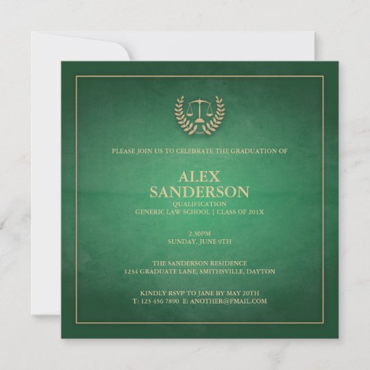 Law School Graduation Announcement Green Zazzle Com   Law School Graduation Announcement Green R6a99cc377f3340f2afaa3a985e18c57a Tcvtr 540 