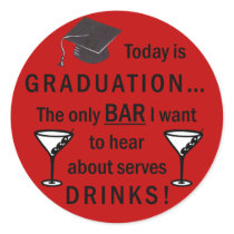 Law School Graduation Bar Exam Funny Lawyer Classic Round Sticker Law School Graduation Bar Exam Funny Lawyer Classic Round Sticker