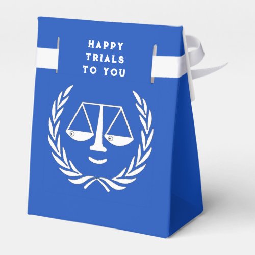 Law School Graduation Blue Favor Box