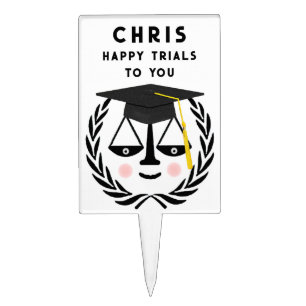 Law School Graduation Cake Topper
