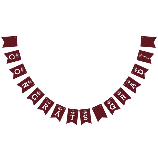 Law School Graduation Congrats Bunting Flags (All)