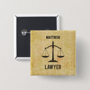 Law School Graduation Congrats Scale of Justice Button