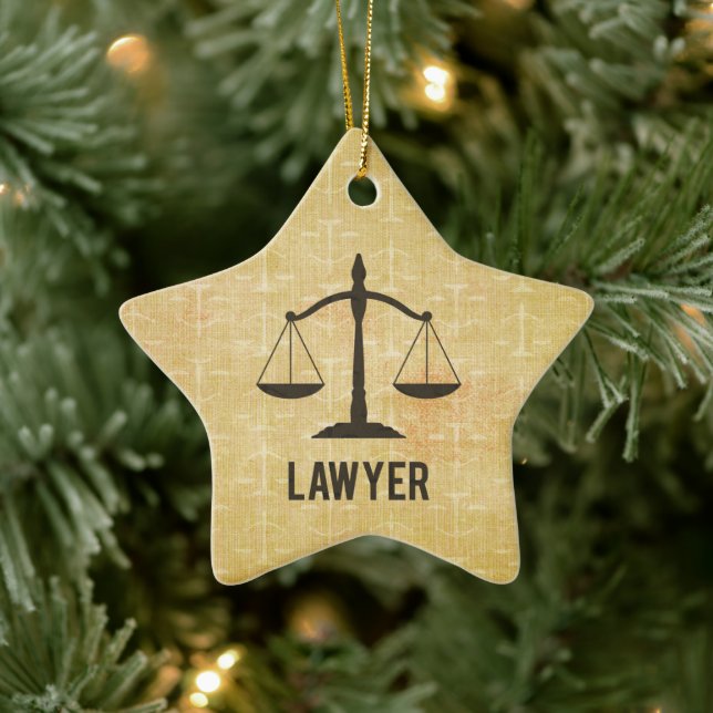 Law School Graduation Congrats Scale of Justice Ceramic Ornament (Tree)