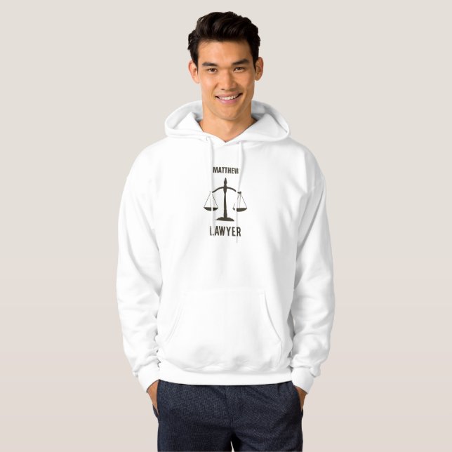 Law School Graduation Congrats Scale of Justice Hoodie (Front Full)