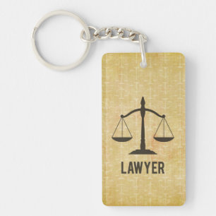 Law School Graduation Congrats Scale of Justice Keychain