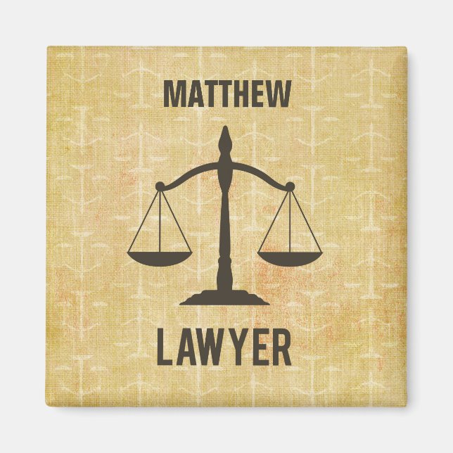 Law School Graduation Congrats Scale of Justice Magnet (Front)