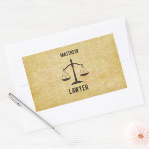 Law School Graduation Congrats Scale of Justice Rectangular Sticker