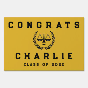 Law School Graduation Congrats Sign