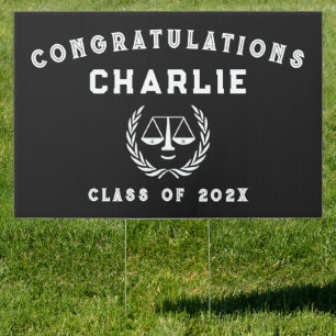 Law School Graduation Congrats Sign