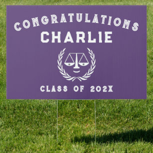 Law School Graduation Congrats Sign