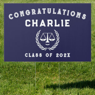 Law School Graduation Congrats Sign