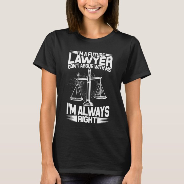 Law School Graduation Exam Student Lawyer Survivor T-Shirt (Front)