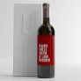 Law school graduation funny custom red wine label