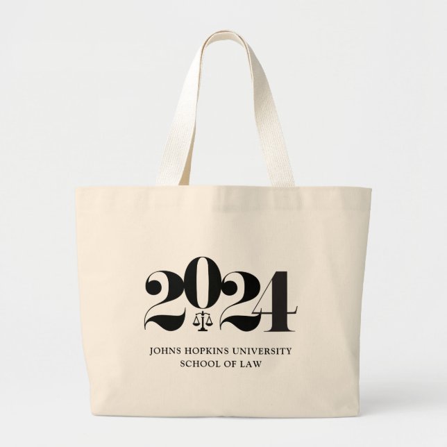 Law School Graduation Gift Large Tote Bag (Front)
