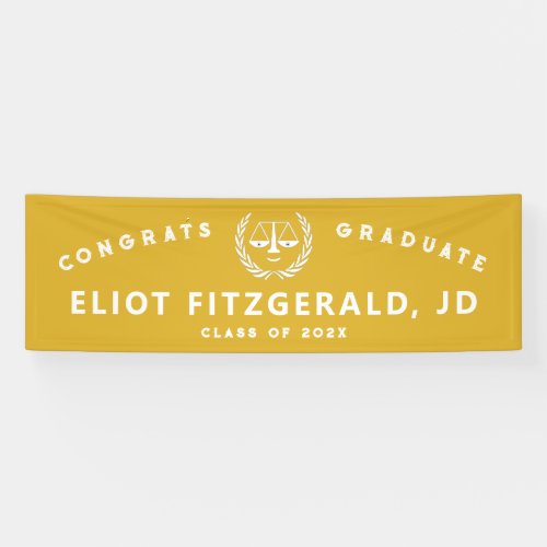 Law School Graduation Gold Banner