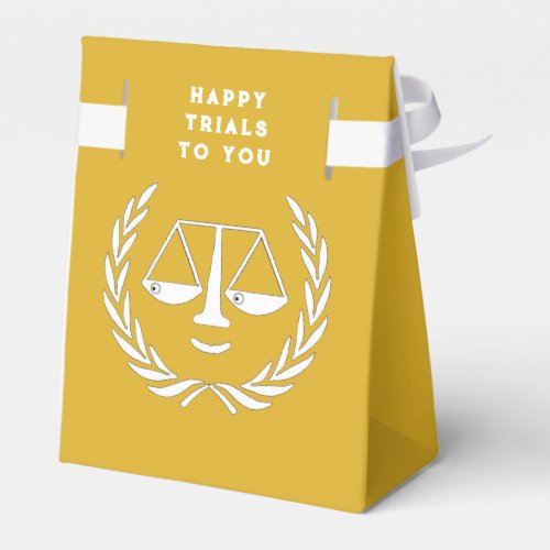 Law School Graduation Gold Favor Box