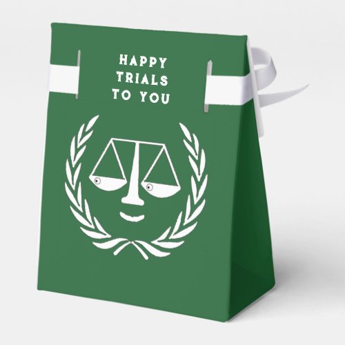 Law School Graduation Green Favor Box