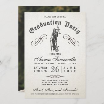 Law School Graduation Invitations by Anything_Goes at Zazzle