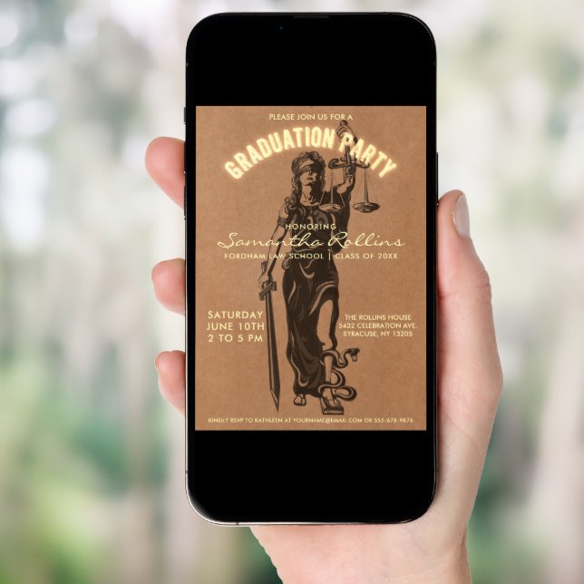 Law School Graduation Invitations (Front Digital)