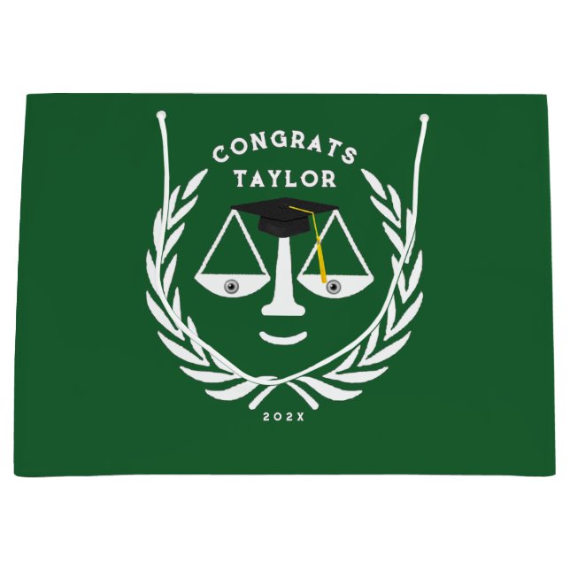 Law School Graduation Large Gift Bag (Front)