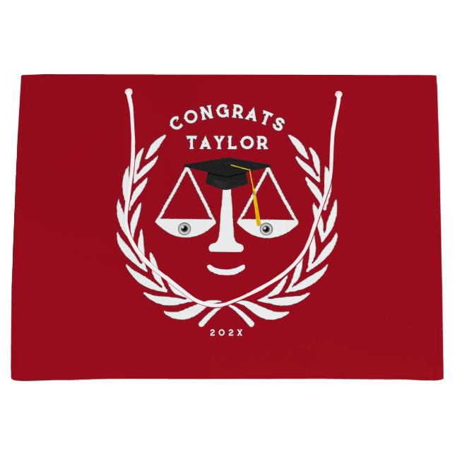 Law School Graduation Large Gift Bag (Front)