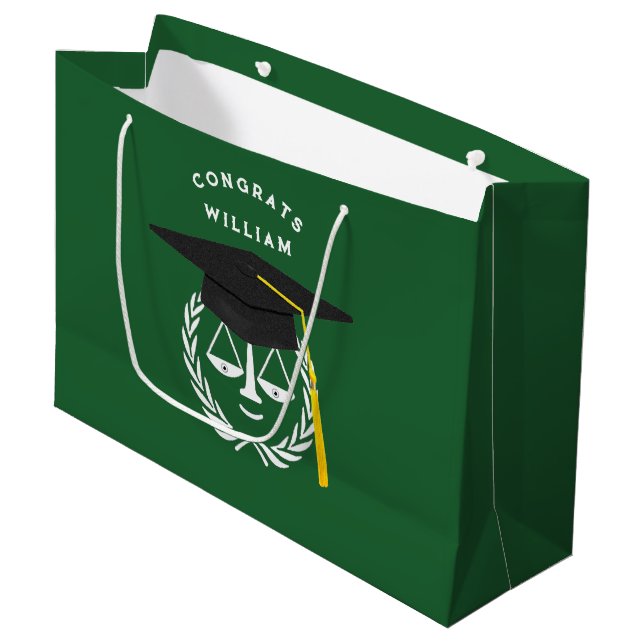 Law School Graduation Large Gift Bag (Front Angled)