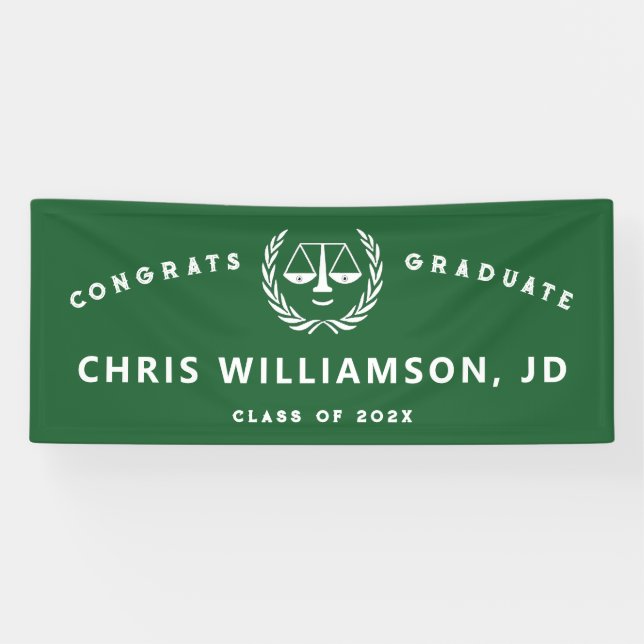 Law School Graduation Lawyer Congrats Banner (Horizontal)