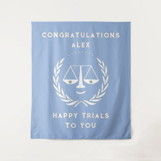 Law School Graduation Lawyer Congrats Banner Tapestry