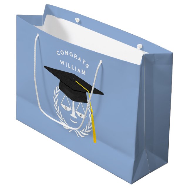 Law School Graduation Lawyer Large Gift Bag (Front Angled)