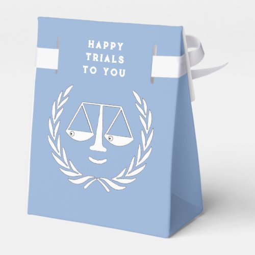 Law School Graduation Light Blue Favor Box