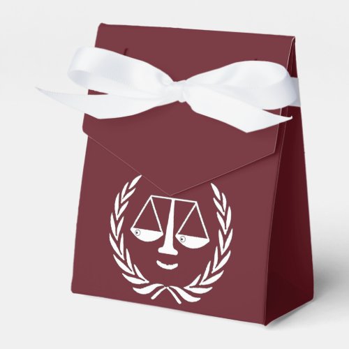 Law School Graduation Maroon Favor Boxes