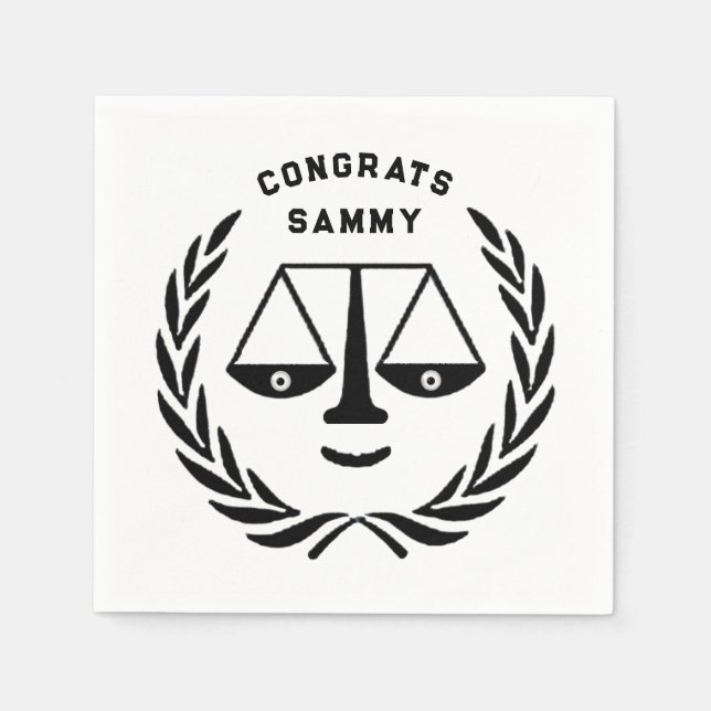 Law School Graduation Napkins (Front)