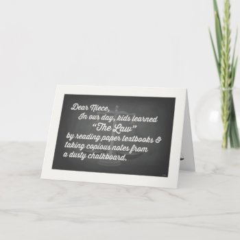 Law School Graduation  Niece  Humor Card by GoodThingsByGorge at Zazzle