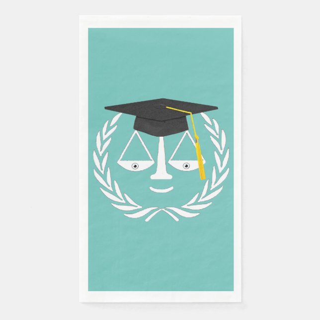 Law School Graduation Paper Guest Towels (Front)