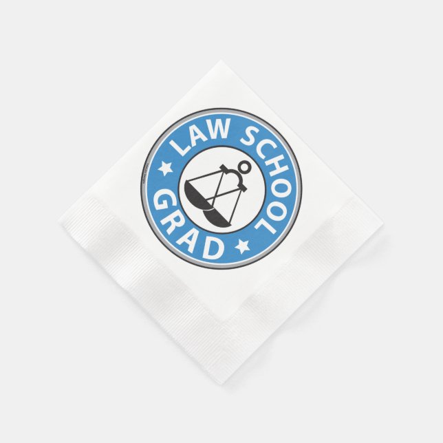 Law School Graduation Paper Napkins (Corner)